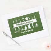 Speciaal gepersonaliseerd modern bos-groene master rechthoekige sticker (Envelop)