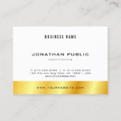 Speciaal gepersonaliseerd, modern, elegant, goudvo visitekaartje (Achterkant)