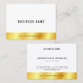 Speciaal gepersonaliseerd, modern, elegant, goudvo visitekaartje (Voorkant / Achterkant)
