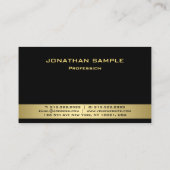 Speciaal gepersonaliseerd modern elegant zwart mon visitekaartje (Achterkant)