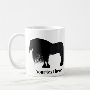 Speciaal gepersonaliseerd modern Friesian Horse Il Koffiemok