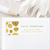 Speciaal gepersonaliseerd modern Gold Monstera laa Etiket (Insitu)