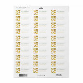 Speciaal gepersonaliseerd modern Gold Monstera laa Etiket (Full Sheet)