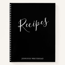 Speciaal gepersonaliseerd modern Recipe Journal Bl Notitieboek