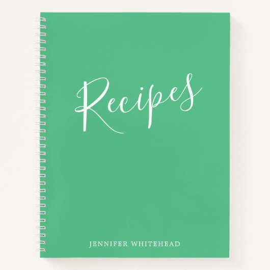 Speciaal gepersonaliseerd modern Recipe Journal Gr Notitieboek (Voorkant)