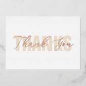 Speciaal gepersonaliseerd modern Roos Gold Chic Ha Folie Feestdagenkaart (Voorkant)