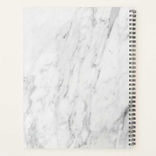 Speciaal gepersonaliseerd Modern White Marble Mini Planner (Achterkant)
