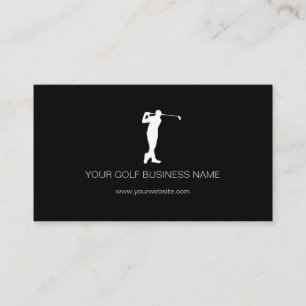 Speciaal gepersonaliseerd modern zwart Golf Visitekaartje