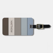 Speciaal gepersonaliseerd multikleurenblok Stripes Bagagelabel (Voorkant horizontaal)