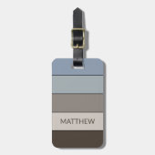 Speciaal gepersonaliseerd multikleurenblok Stripes Bagagelabel (Voorkant verticaal)