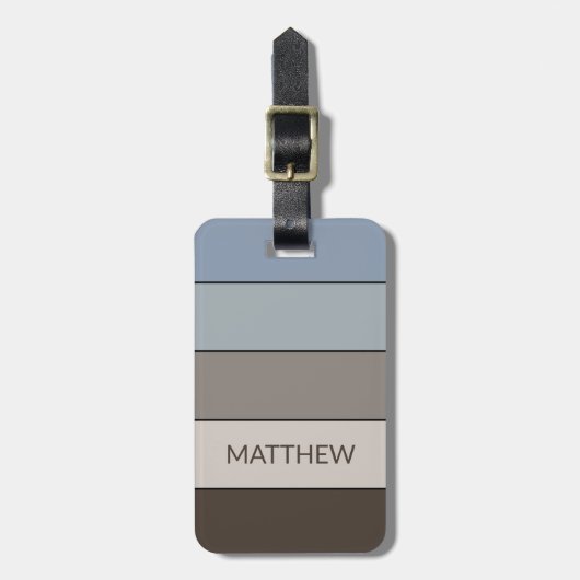 Speciaal gepersonaliseerd multikleurenblok Stripes Bagagelabel (Voorkant verticaal)