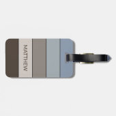 Speciaal gepersonaliseerd multikleurenblok Stripes Bagagelabel (Achterkant horizontaal)