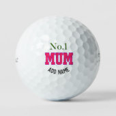 Speciaal gepersonaliseerd nr.1 Mum Titleist Pro V1 Golfballen (Voorkant)