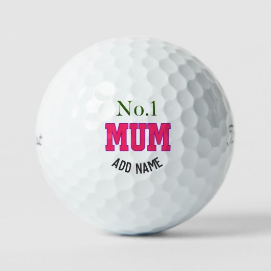 Speciaal gepersonaliseerd nr.1 Mum Titleist Pro V1 Golfballen (Voorkant)