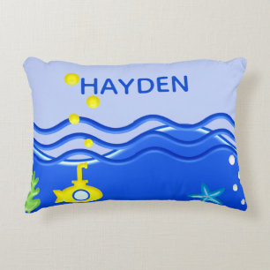 Speciaal gepersonaliseerd onder het zeestrand van accent kussen