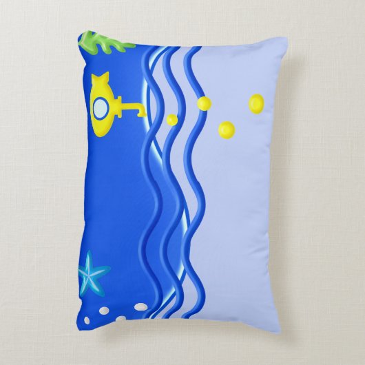 Speciaal gepersonaliseerd onder het zeestrand van  accent kussen (Achterkant (Verticaal))