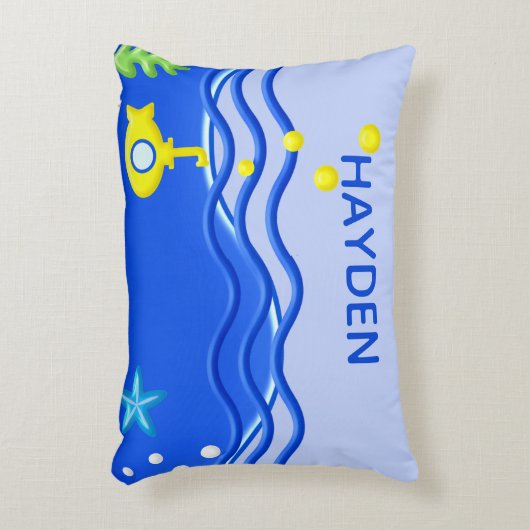 Speciaal gepersonaliseerd onder het zeestrand van  accent kussen (Voorkant(Verticaal))