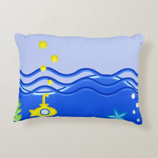 Speciaal gepersonaliseerd onder het zeestrand van  accent kussen (Achterkant)