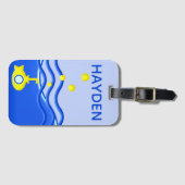 Speciaal gepersonaliseerd onder het zeestrand van  bagagelabel (Voorkant (horizontaal))