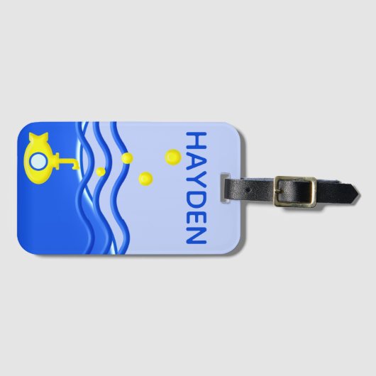 Speciaal gepersonaliseerd onder het zeestrand van  bagagelabel (Voorkant (horizontaal))