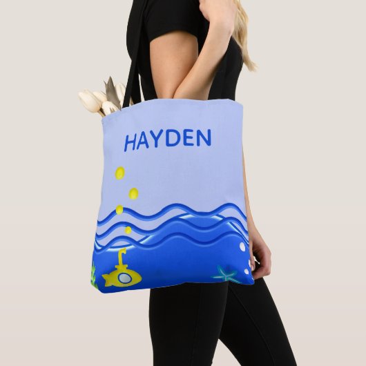 Speciaal gepersonaliseerd onder het zeestrand van tote bag (Dichtbij)