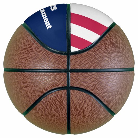 Speciaal gepersonaliseerd op 4 juli/Star en Stripe Basketbal (Rechts)