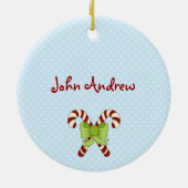 Speciaal gepersonaliseerd Oranje kat, vakantieboom Keramisch Ornament (Achterkant)