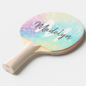 Speciaal gepersonaliseerd pastel-bokeh-patroon tafeltennisbatje (Voorkant Gekanteld)