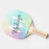 Speciaal gepersonaliseerd pastel-bokeh-patroon tafeltennisbatje (Zijkant)