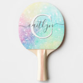 Speciaal gepersonaliseerd pastel-bokeh-patroon tafeltennisbatje (Voorkant)