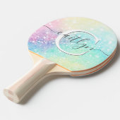 Speciaal gepersonaliseerd pastel-bokeh-patroon tafeltennisbatje (Voorkant Gekanteld)