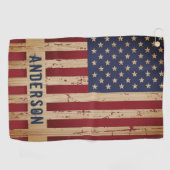Speciaal gepersonaliseerd patriottisch Amerikaans  Golfhanddoek (Horizontaal)