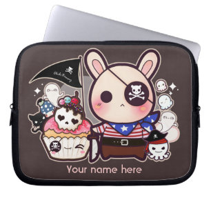 Speciaal gepersonaliseerd - Pruitpiratenbunny met Laptop Sleeve