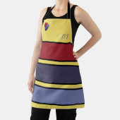 Speciaal gepersonaliseerd rasterbes met tekenkleur schort (Insitu)