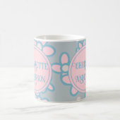 Speciaal gepersonaliseerd retro Floral Pastel Koffiemok (Center)