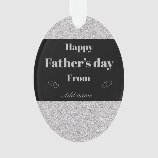 Speciaal gepersonaliseerd siercadeau voor vaders d ornament (voorkant)