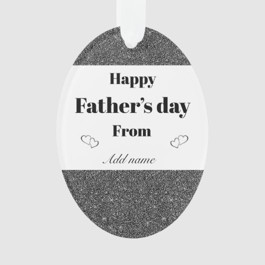 Speciaal gepersonaliseerd siercadeau voor vaders d ornament (voorkant)