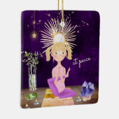 Speciaal gepersonaliseerd tijdens de Peace Yoga Bl Keramisch Ornament (Rechts)