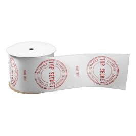 Speciaal gepersonaliseerd top geheim stempel satijnen lint