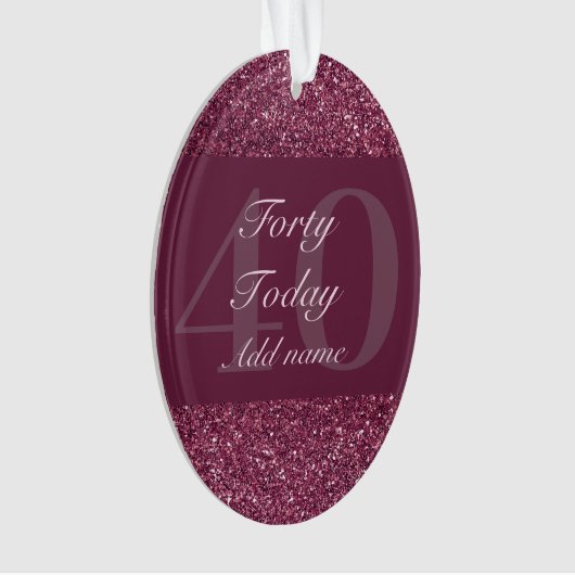 Speciaal gepersonaliseerd verjaardagscadeau orname ornament (voorkant)