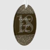 Speciaal gepersonaliseerd verjaardagscadeau orname ornament (voorkant)