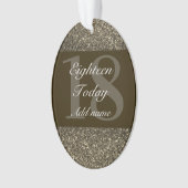 Speciaal gepersonaliseerd verjaardagscadeau orname ornament (voorkant)