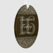 Speciaal gepersonaliseerd verjaardagscadeau orname ornament (voorkant)