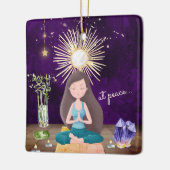 Speciaal gepersonaliseerd voor de Peace Yoga Brune Keramisch Ornament (Links)