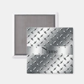 Speciaal gepersonaliseerd voor jouw naam diamant b magneet (Voorkant / Achterkant)