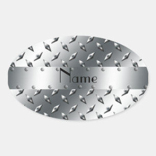 Speciaal gepersonaliseerd voor jouw naam diamant b ovale sticker
