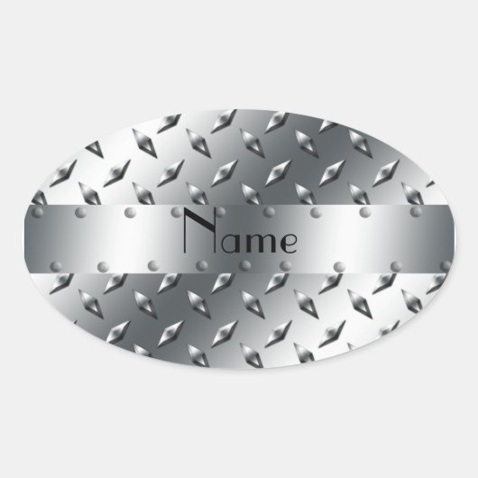 Speciaal gepersonaliseerd voor jouw naam diamant b ovale sticker (Voorkant)