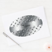 Speciaal gepersonaliseerd voor jouw naam diamant b ovale sticker (Envelop)