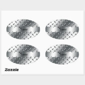 Speciaal gepersonaliseerd voor jouw naam diamant b ovale sticker (Vel)