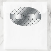 Speciaal gepersonaliseerd voor jouw naam diamant b ovale sticker (Tas)